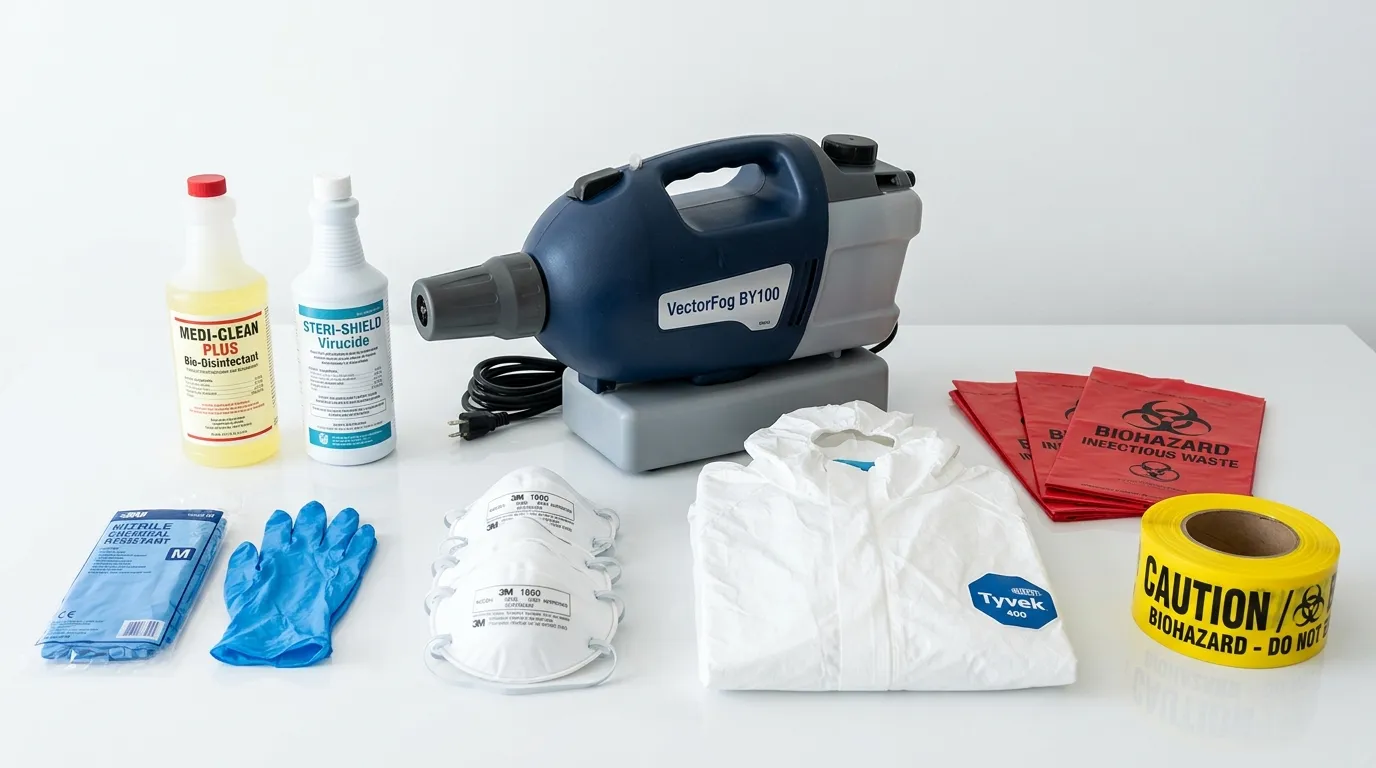 Professional biohazard remediation crew working in Huntington Station