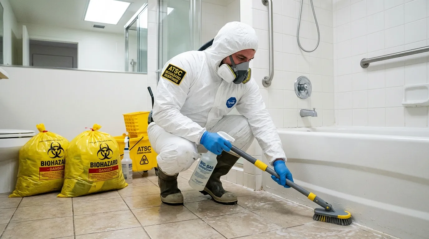 Decontamination equipment deployed for Blood Cleanup in Huntington Station